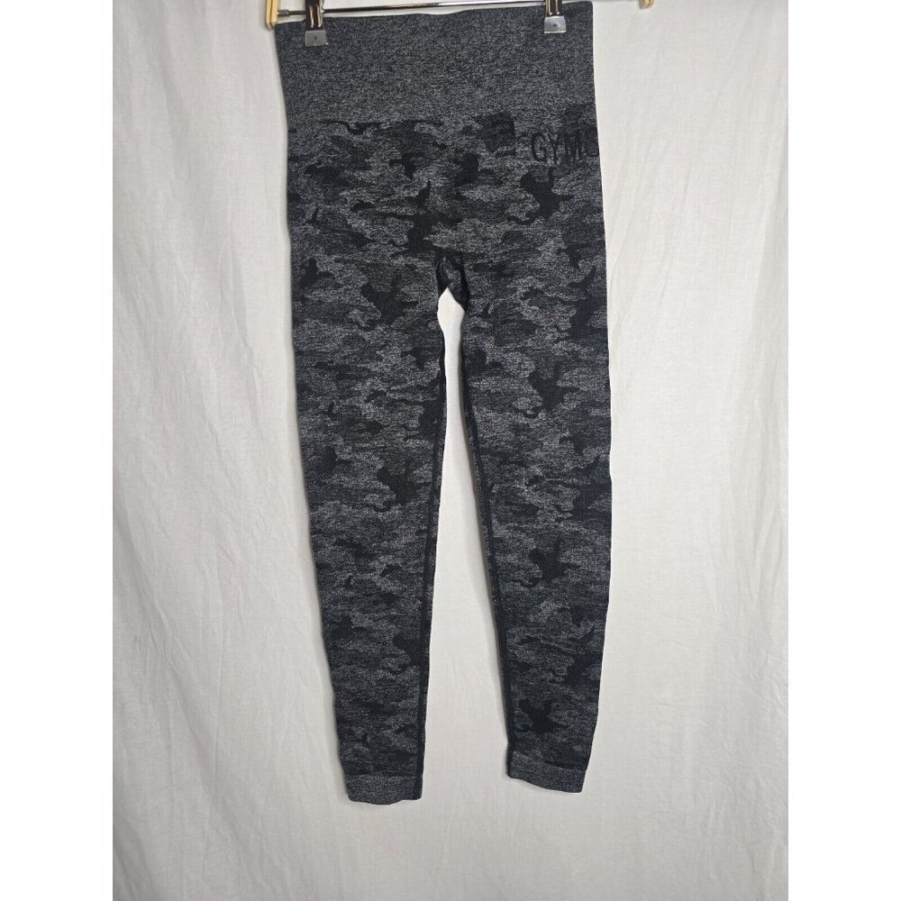 Gymshark Adapt Camo Seamless Leggings Black Pull On Women’s Size Small